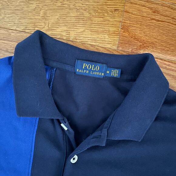 Polo Ralph Lauren Mesh Mini Shirt Dress Womens M Navy Blue Preppy Sporty Classic - Picture 3 of 9